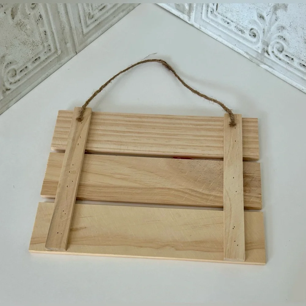 Bulk Lot Unfinished Wood Hanging Pallet Signs DIY Crafts Blank Slat Plaque